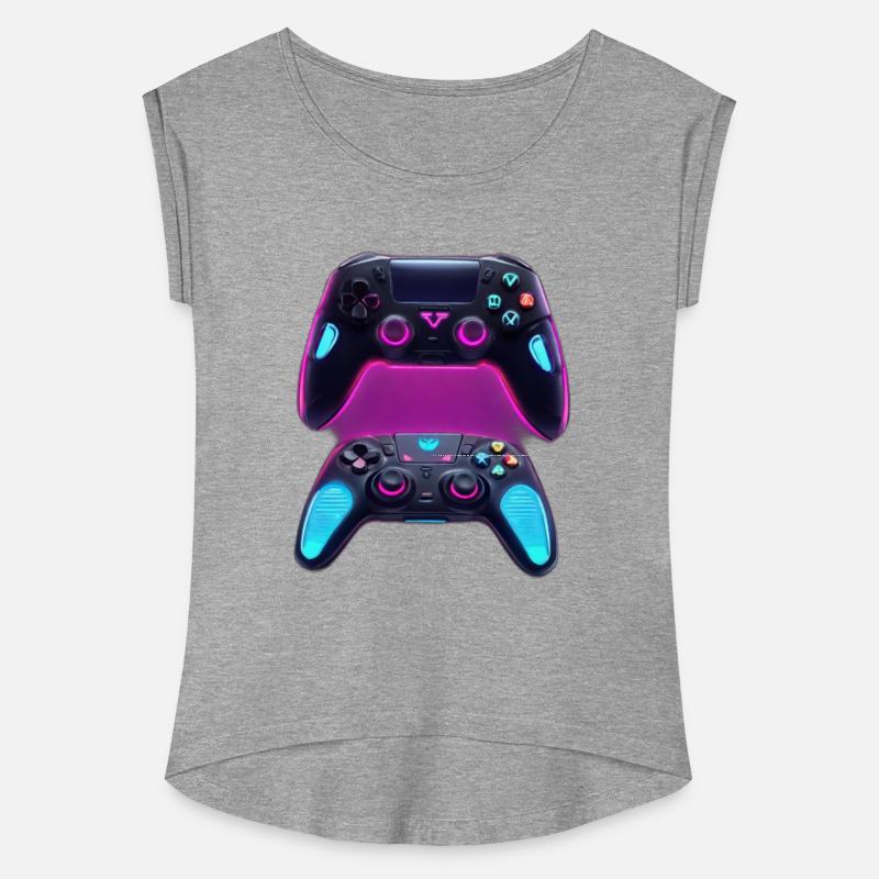 GlowTech Threads: Futuristic Gaming Controller Shi