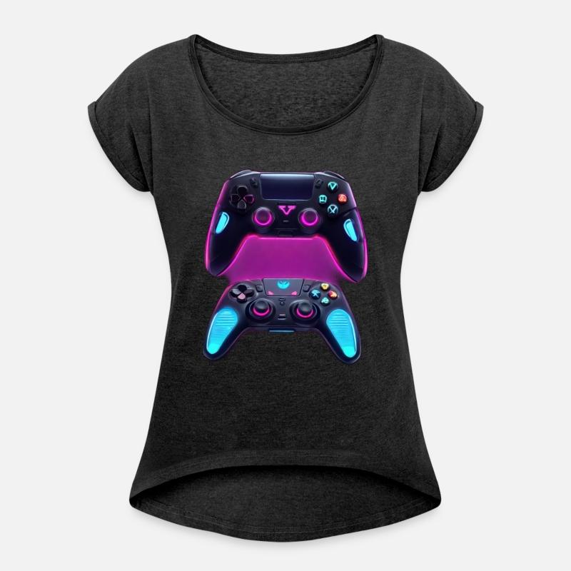 GlowTech Threads: Futuristic Gaming Controller Shi