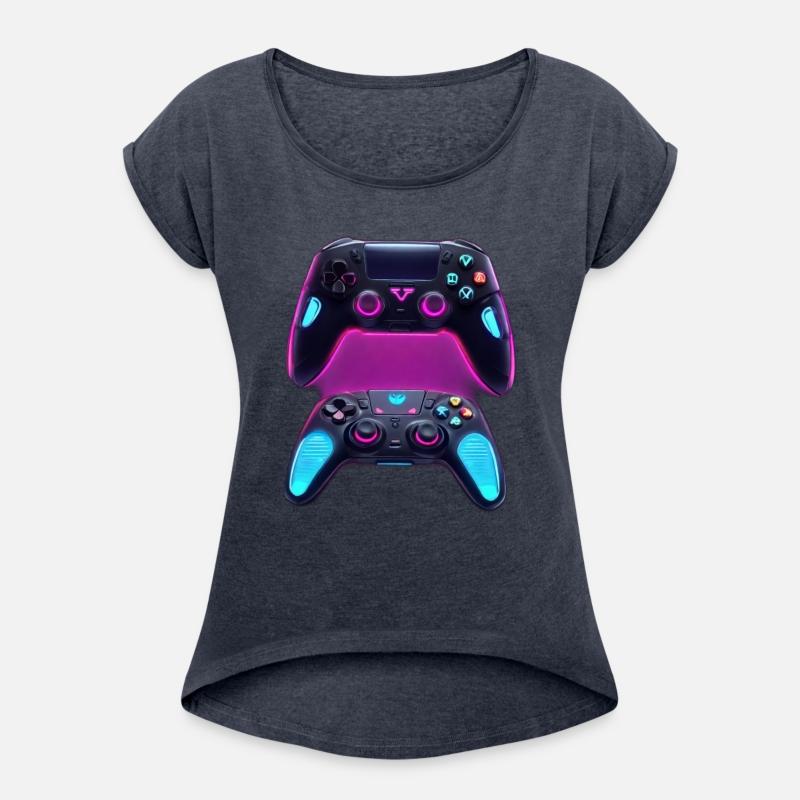 GlowTech Threads: Futuristic Gaming Controller Shi