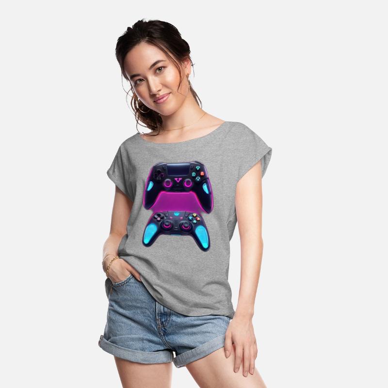 GlowTech Threads: Futuristic Gaming Controller Shi