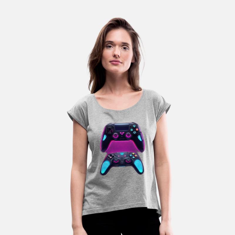 GlowTech Threads: Futuristic Gaming Controller Shi