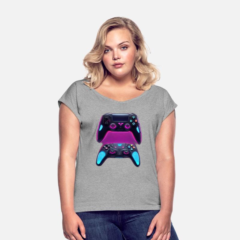 GlowTech Threads: Futuristic Gaming Controller Shi