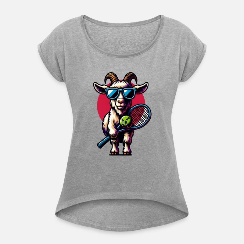 Goat Tennis Player Court Match Design