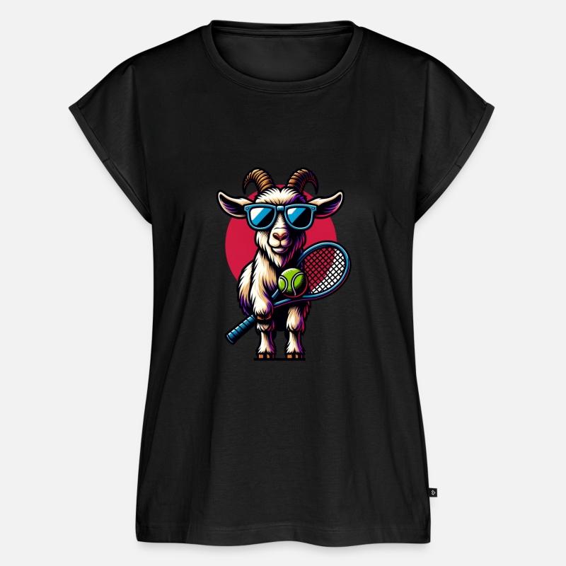 Goat Tennis Player Court Match Design