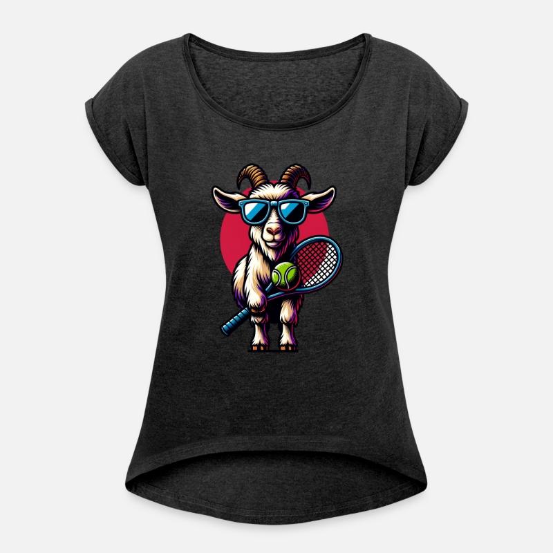 Goat Tennis Player Court Match Design