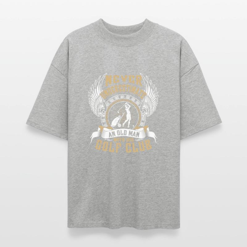 Golf club - An old man with his gold club t - shir