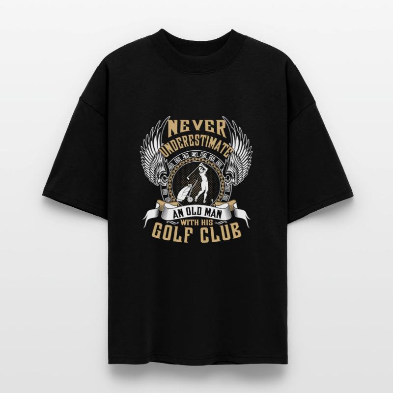Golf club - An old man with his gold club t - shir