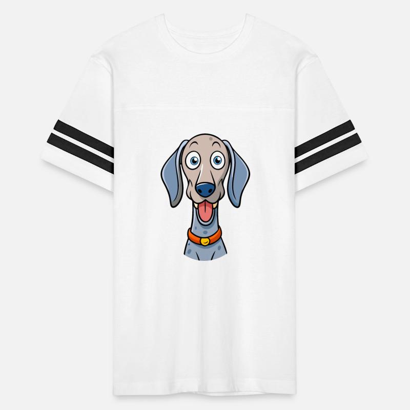 Goofy Weimaraner Begging for Treats