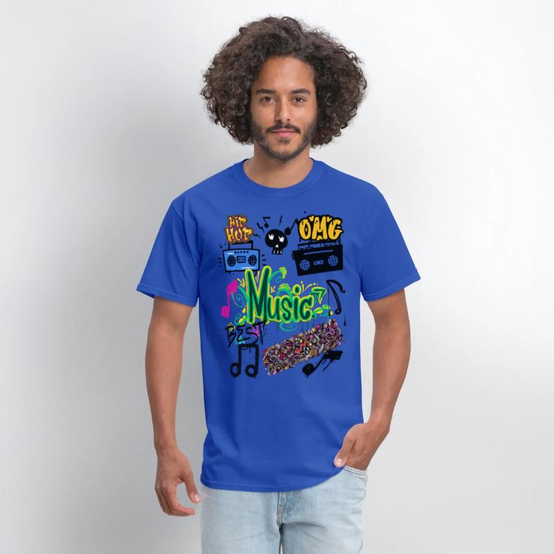 Graffiti Music Vibes – Urban Street Art Tee