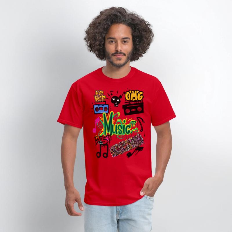Graffiti Music Vibes – Urban Street Art Tee