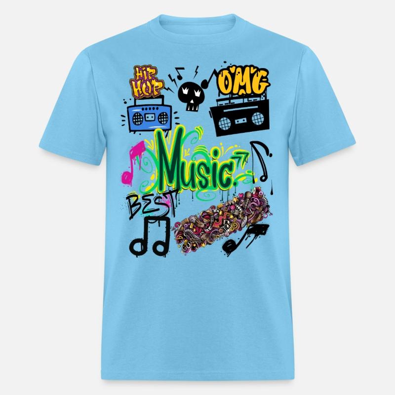Graffiti Music Vibes – Urban Street Art Tee