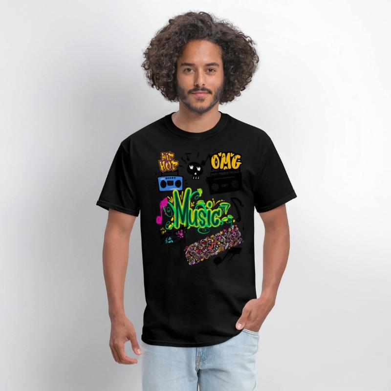 Graffiti Music Vibes – Urban Street Art Tee