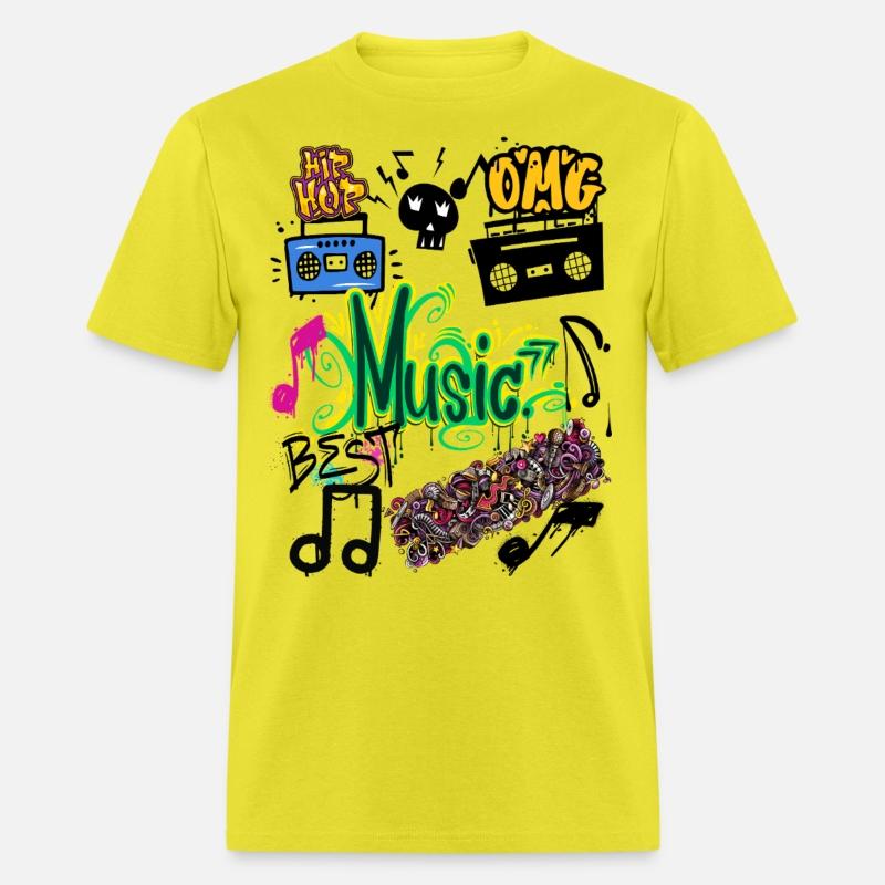 Graffiti Music Vibes – Urban Street Art Tee