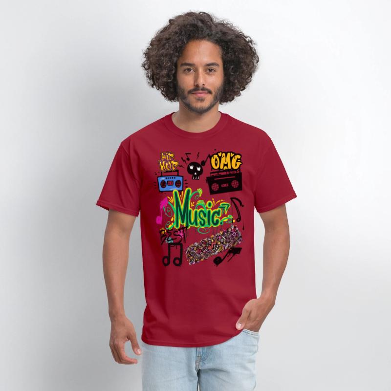 Graffiti Music Vibes – Urban Street Art Tee