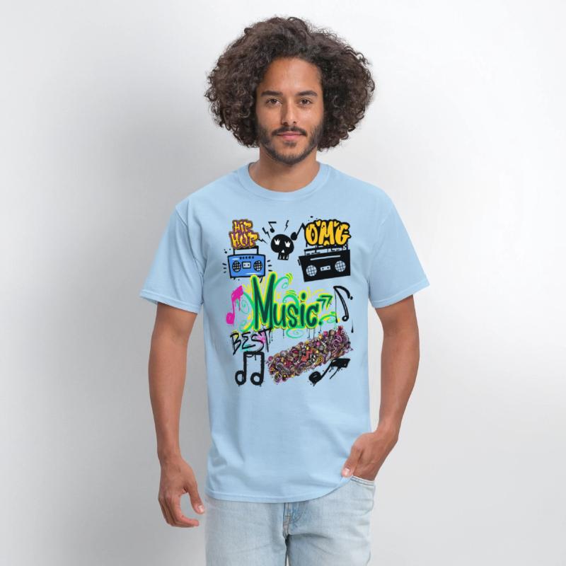 Graffiti Music Vibes – Urban Street Art Tee