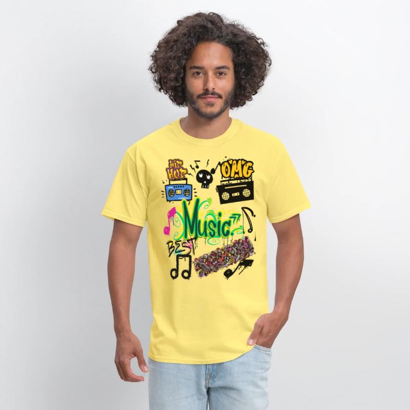 Graffiti Music Vibes – Urban Street Art Tee