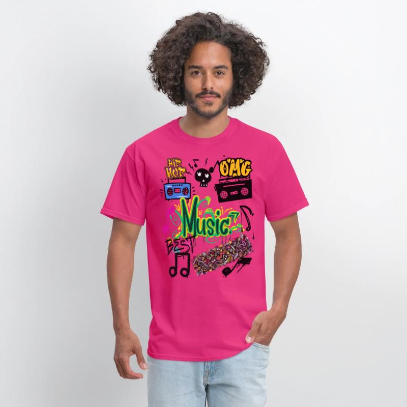 Graffiti Music Vibes – Urban Street Art Tee