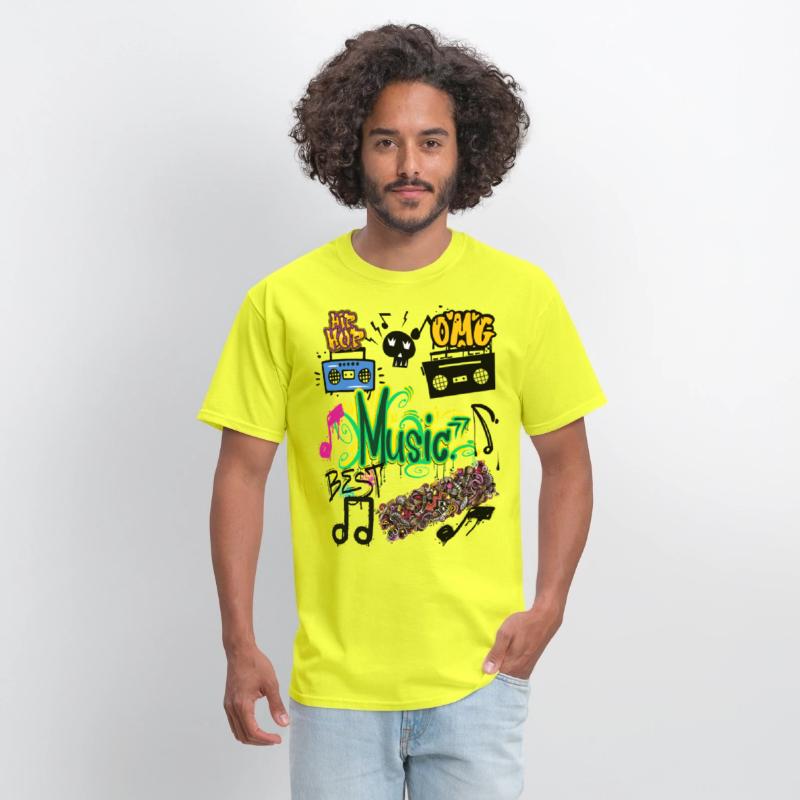 Graffiti Music Vibes – Urban Street Art Tee