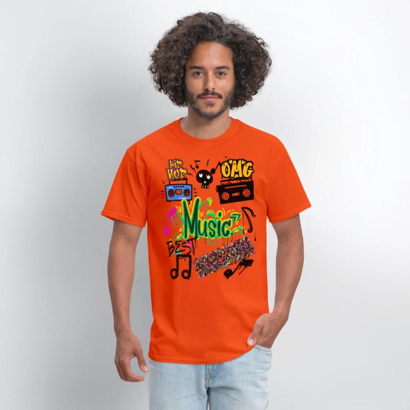 Graffiti Music Vibes – Urban Street Art Tee