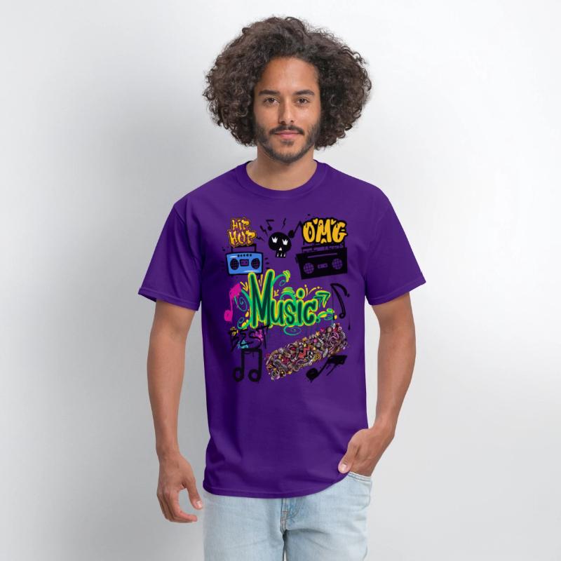 Graffiti Music Vibes – Urban Street Art Tee