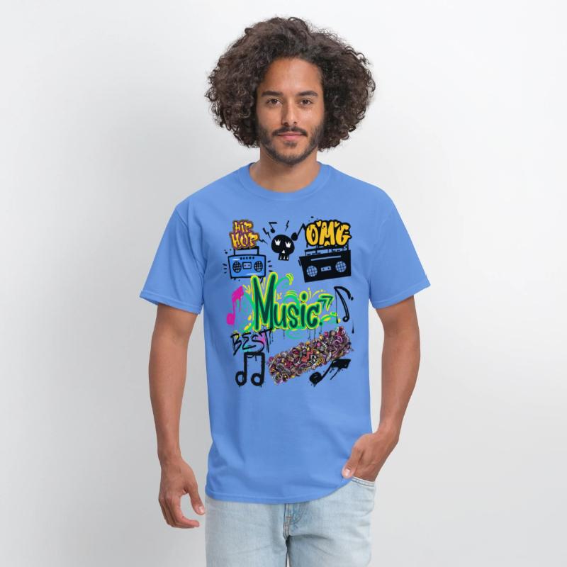 Graffiti Music Vibes – Urban Street Art Tee