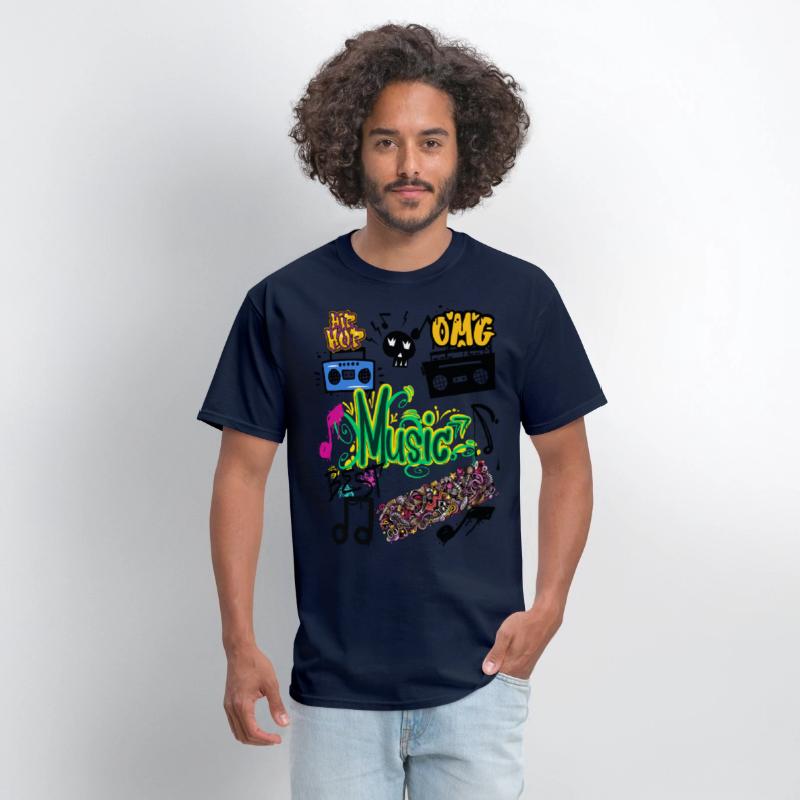 Graffiti Music Vibes – Urban Street Art Tee