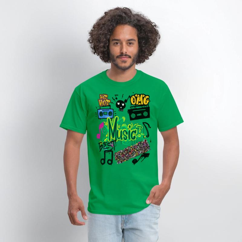 Graffiti Music Vibes – Urban Street Art Tee