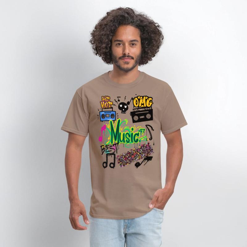 Graffiti Music Vibes – Urban Street Art Tee