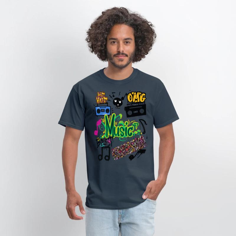 Graffiti Music Vibes – Urban Street Art Tee
