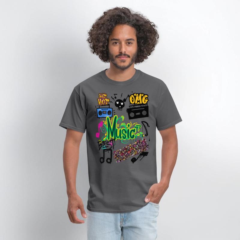 Graffiti Music Vibes – Urban Street Art Tee