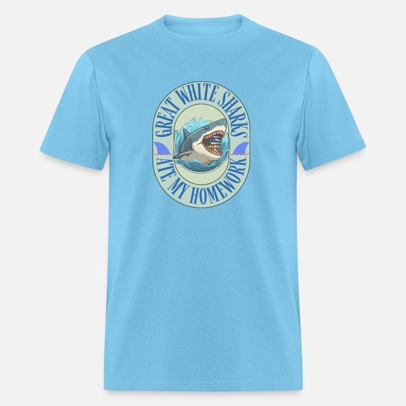 GREAT WHITE SHARKS ATE MY HOMEWORK