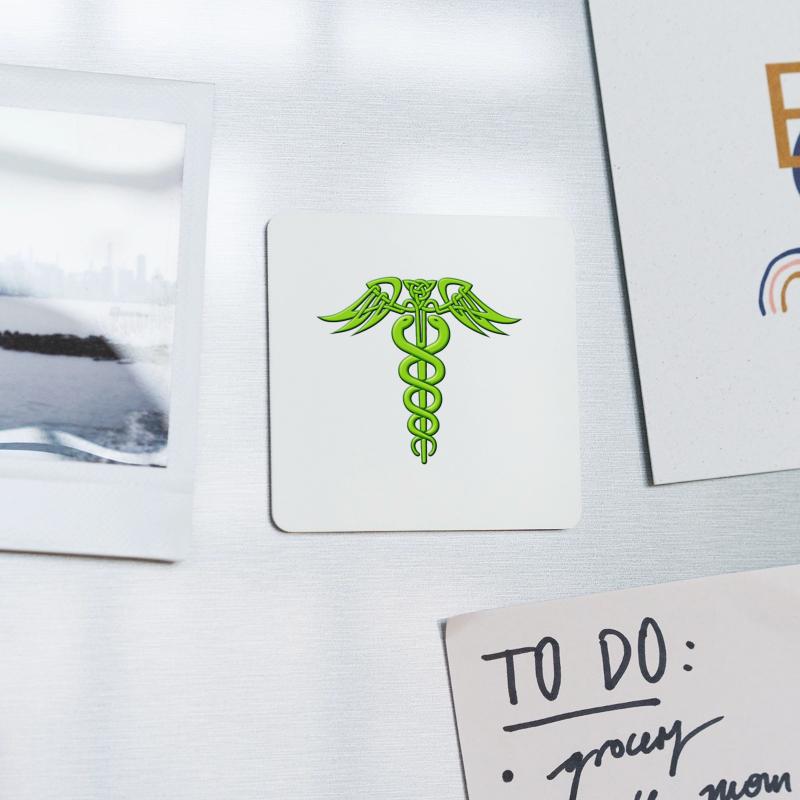 Green Celtic Knot Caduceus