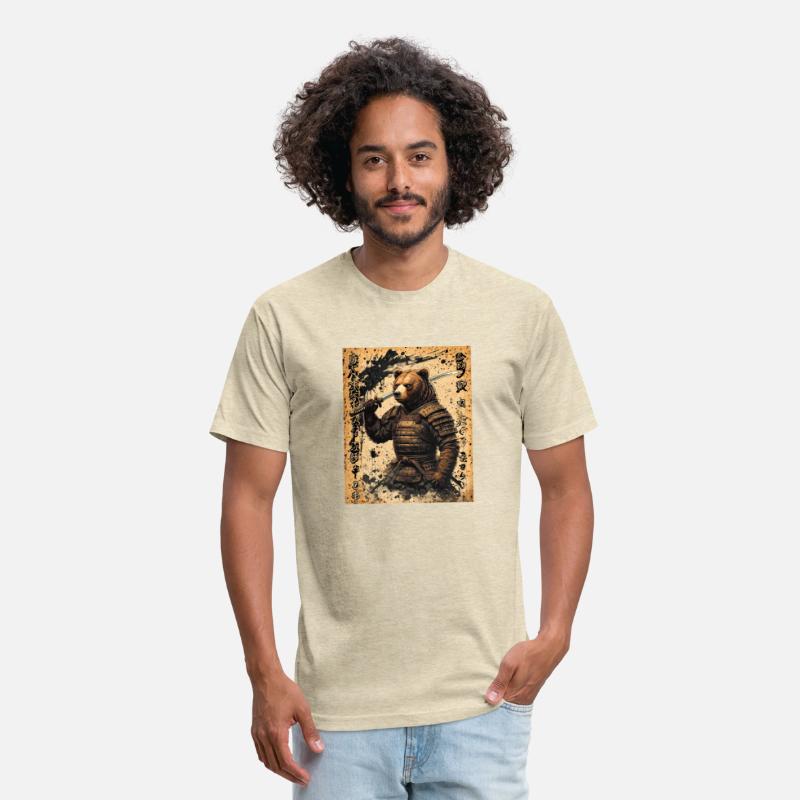 Grizzly Bear Samurai Warrior - Japanese Ink Style