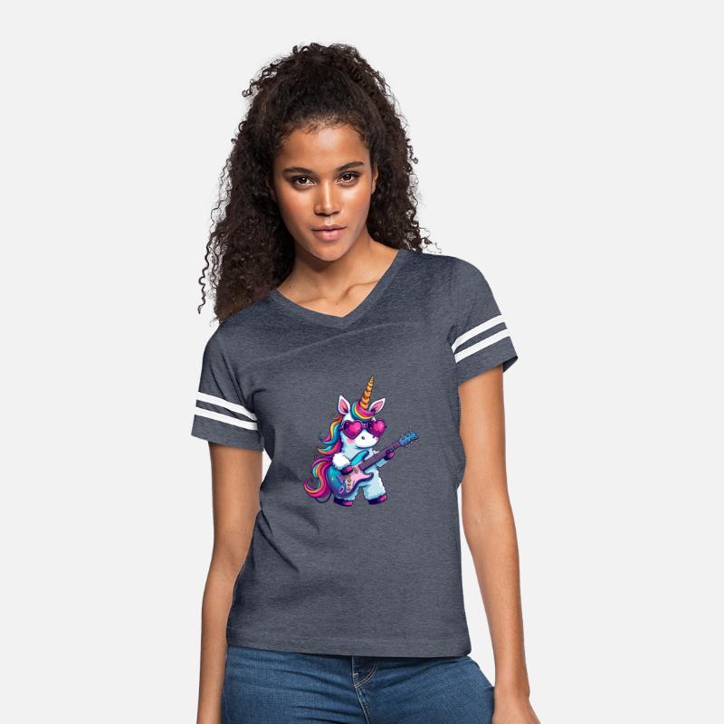 Groovy Unicorn Jamming with Guitar and Heart