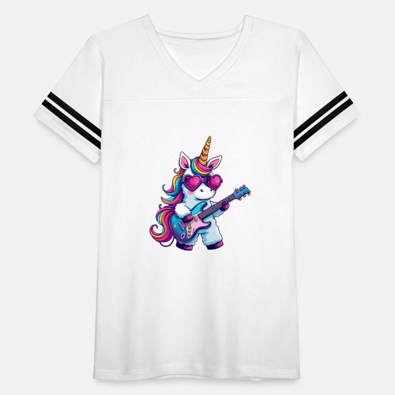 Groovy Unicorn Jamming with Guitar and Heart