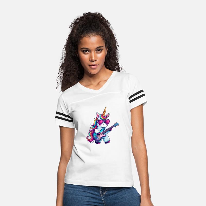 Groovy Unicorn Jamming with Guitar and Heart