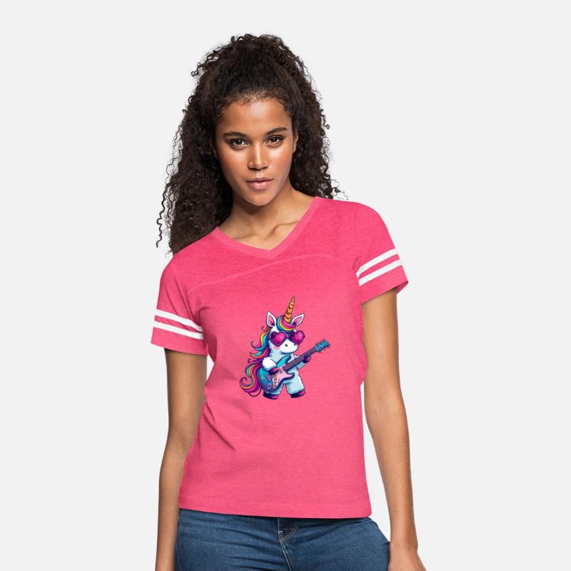 Groovy Unicorn Jamming with Guitar and Heart
