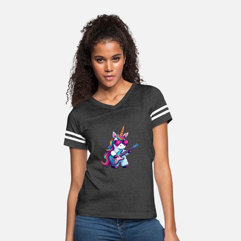 Groovy Unicorn Jamming with Guitar and Heart