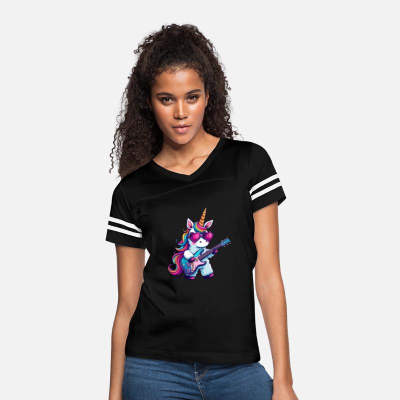 Groovy Unicorn Jamming with Guitar and Heart