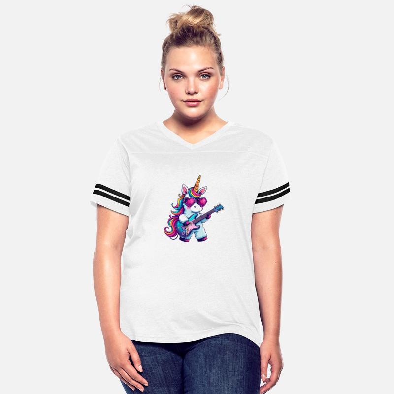 Groovy Unicorn Jamming with Guitar and Heart