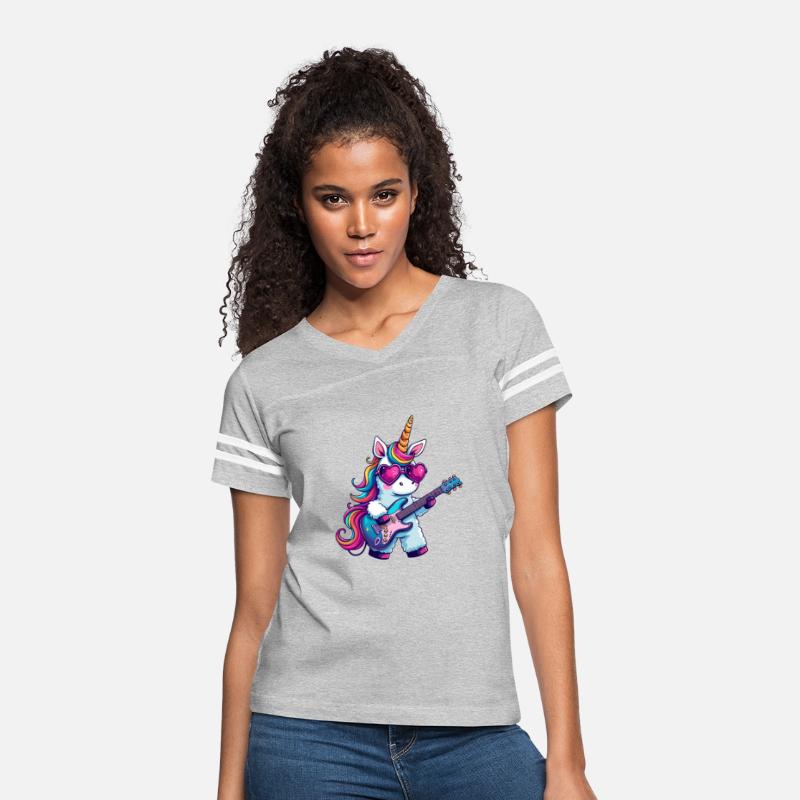 Groovy Unicorn Jamming with Guitar and Heart