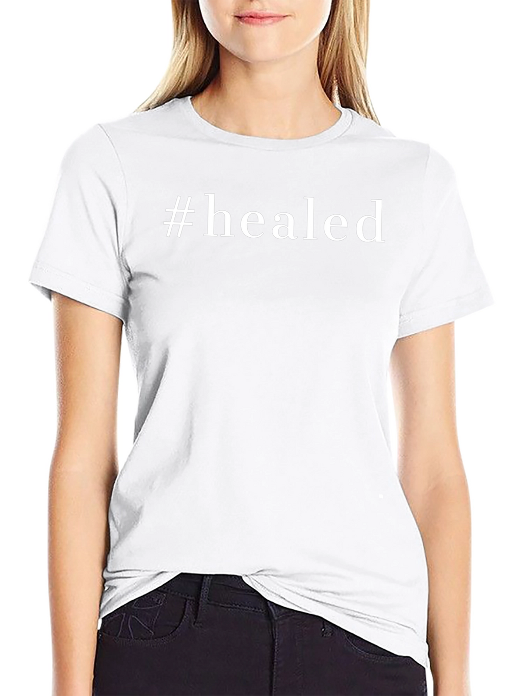 #Healed Black Graphic Tee - Inspirational T-Shirt