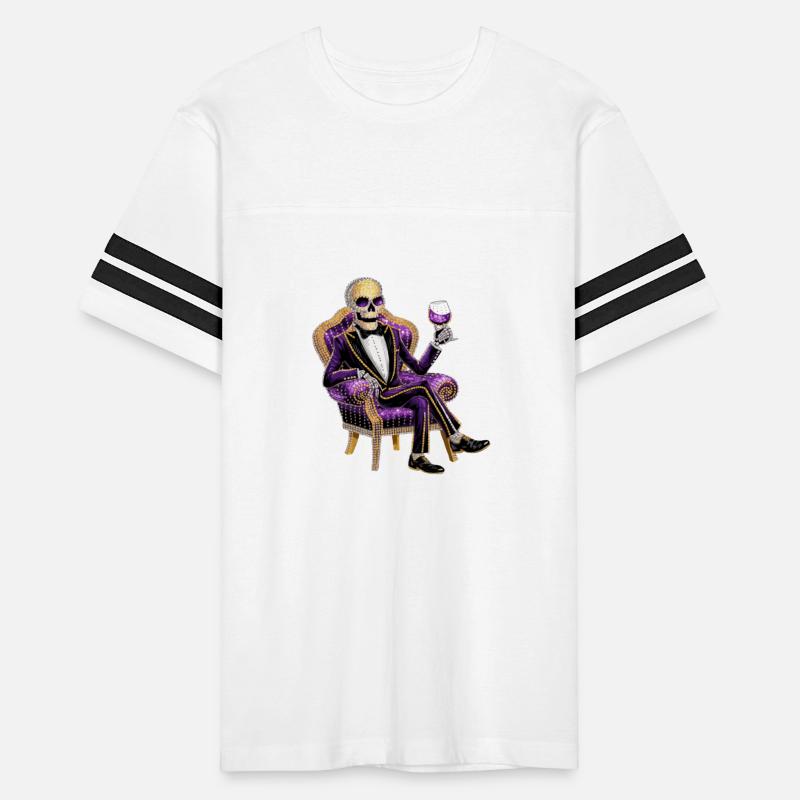 Halloween Disco Skeleton in Tuxedo with Wine Glass