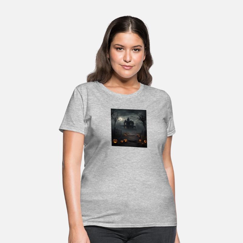 Halloween spooky house on a foggy night