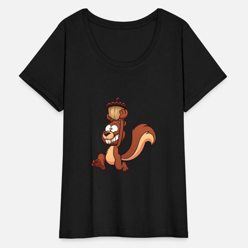Happy Squirrel With Acorn Nut Design