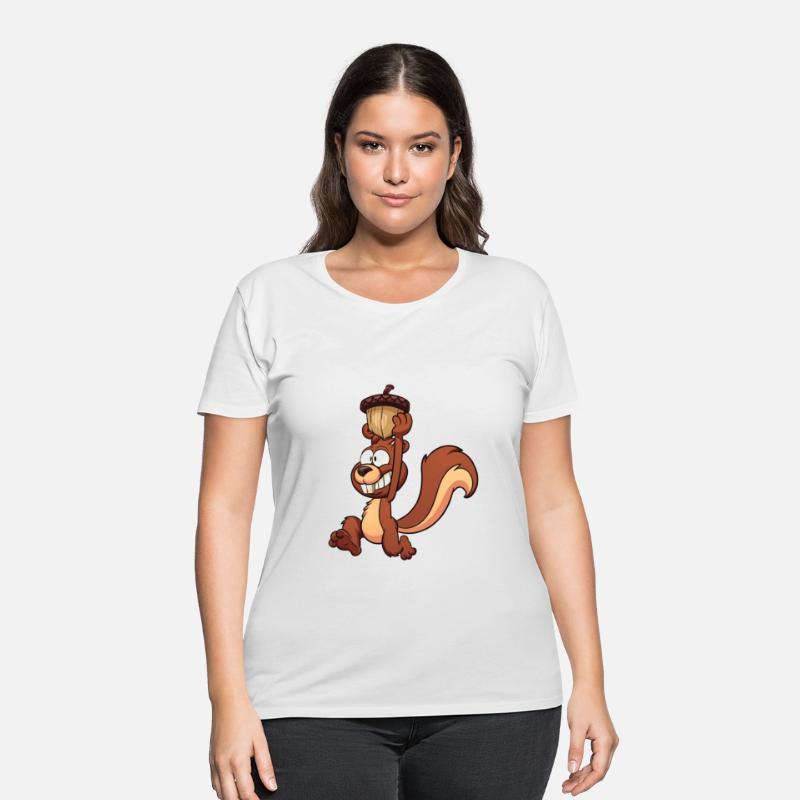 Happy Squirrel With Acorn Nut Design