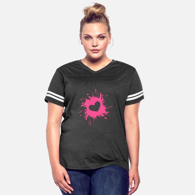 Heart stain ink pink