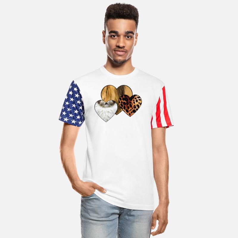 Hearts love Lion, cat, tiger lover T-shirts
