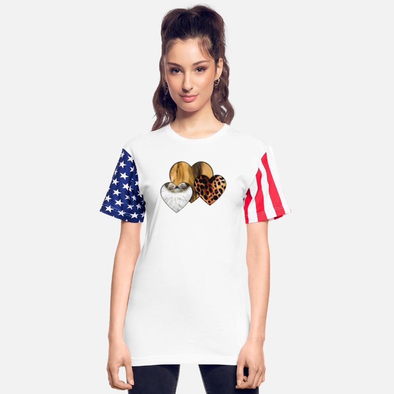 Hearts love Lion, cat, tiger lover T-shirts